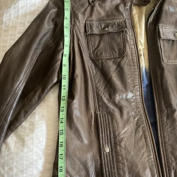 Danier Brown Leather Jacket - Picture 3 of 4